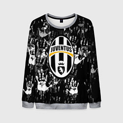Свитшот мужской Ювентус текстура руки краски, цвет: 3D-меланж