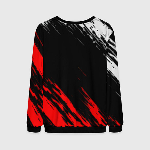 Мужской свитшот Манчестер Юнайтед x Ювентус краски / 3D-Черный – фото 2