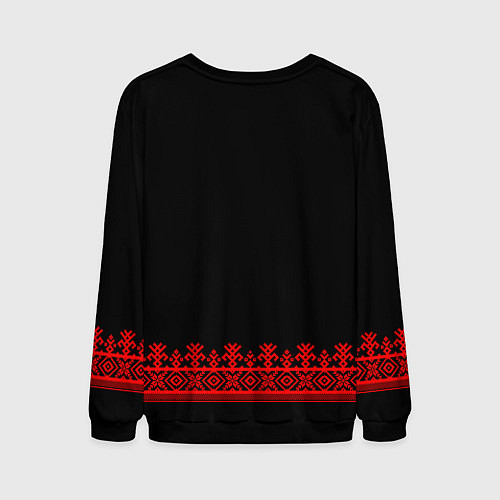 Мужской свитшот Славянская вышиванка рубаха / 3D-Черный – фото 2