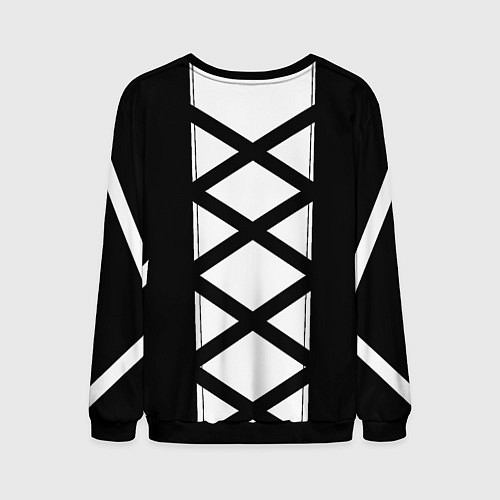 Мужской свитшот Ювентус геометрия полосы линии / 3D-Черный – фото 2