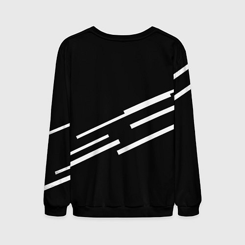 Мужской свитшот Реал Мадрид полосы текстура линии / 3D-Черный – фото 2