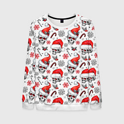 Мужской свитшот Новогодние черепа