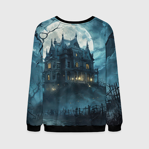 Мужской свитшот Дух у замка / 3D-Черный – фото 2