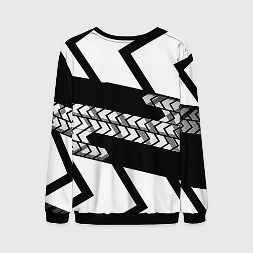 Мужской свитшот Реал Мадрид краски полосы / 3D-Черный – фото 2