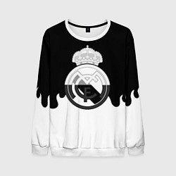 Свитшот мужской Реал Мадрид огонь белый, цвет: 3D-белый