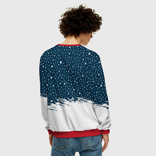 Мужской свитшот Кот Бендер и огненный конь - 2026 / 3D-Красный – фото 4