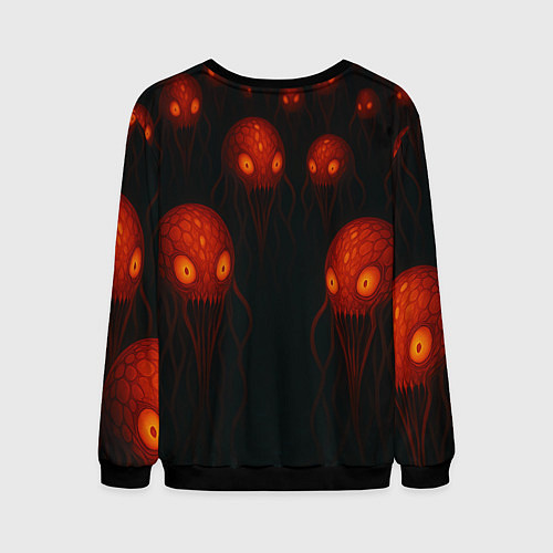 Мужской свитшот Аниме девушка окружённая монстрами / 3D-Черный – фото 2