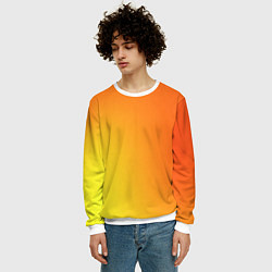 Свитшот мужской Color orange red, цвет: 3D-белый — фото 2