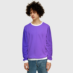 Свитшот мужской Color purple gradient, цвет: 3D-белый — фото 2