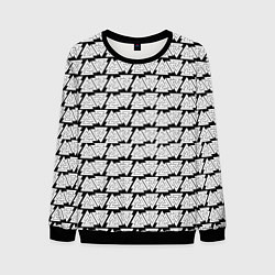 Свитшот мужской Символы валькнут как защитная кольчуга, цвет: 3D-черный