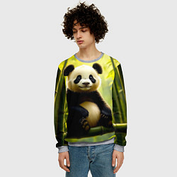 Свитшот мужской Бамбуковый хранитель, цвет: 3D-меланж — фото 2
