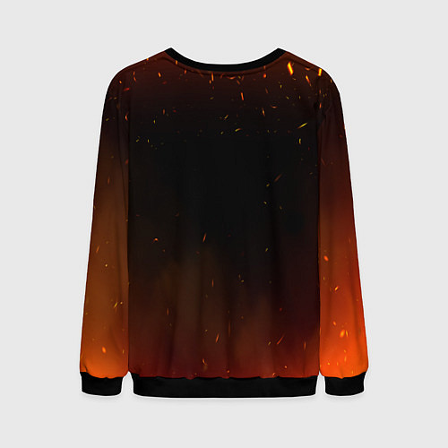 Мужской свитшот Огонь а не лошадь / 3D-Черный – фото 2