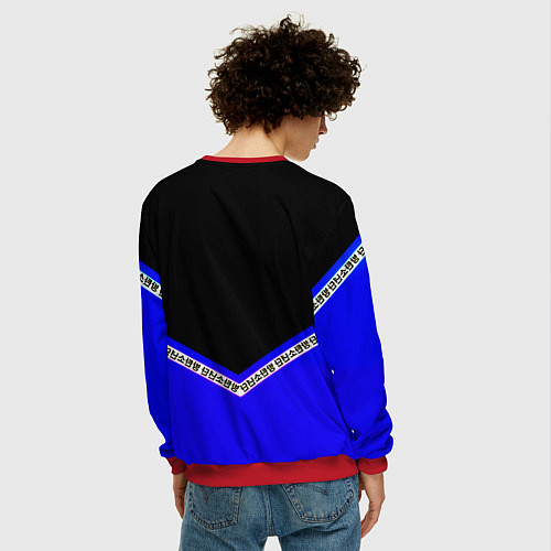 Мужской свитшот Ювентус япония геометрия / 3D-Красный – фото 4