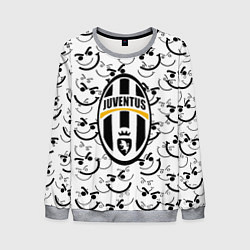 Свитшот мужской Ювентус смайлы, цвет: 3D-меланж