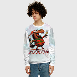 Свитшот мужской Праздничный драйв, цвет: 3D-белый — фото 2