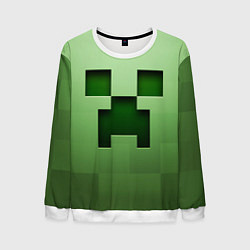 Свитшот мужской Creeper Face, цвет: 3D-белый