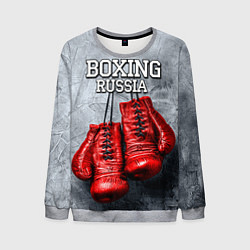 Свитшот мужской Boxing Russia, цвет: 3D-меланж