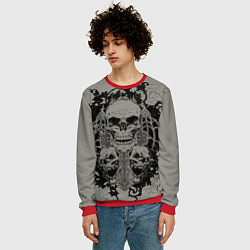 Свитшот мужской Skulls, цвет: 3D-красный — фото 2