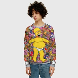 Свитшот мужской Рай Гомера, цвет: 3D-меланж — фото 2