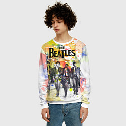 Свитшот мужской The Beatles: Colour Spray, цвет: 3D-белый — фото 2
