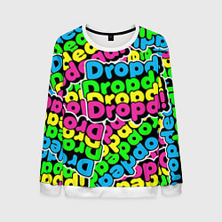 Свитшот мужской Drop Dead: Acid Pattern, цвет: 3D-белый