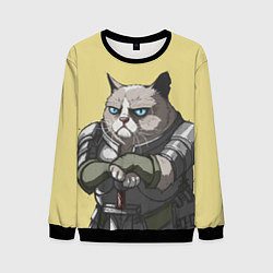 Свитшот мужской Кот, цвет: 3D-черный
