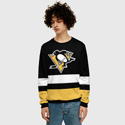 Свитшот мужской Pittsburgh Penguins: Black, цвет: 3D-черный — фото 2