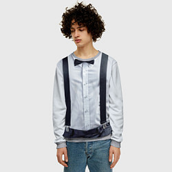 Свитшот мужской Рубашка с подтяжками, цвет: 3D-меланж — фото 2