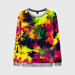 Свитшот мужской Кислотный взрыв, цвет: 3D-меланж