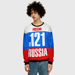 Свитшот мужской Russia: from 121, цвет: 3D-черный — фото 2