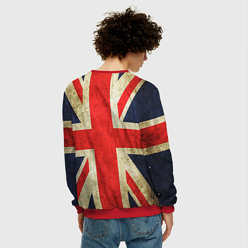 Мужской свитшот Великобритания / 3D-Красный – фото 4
