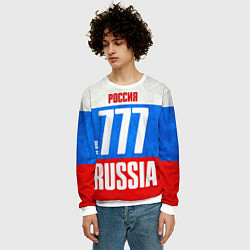 Свитшот мужской Russia: from 777, цвет: 3D-белый — фото 2