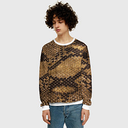 Свитшот мужской Змеиная кожа, цвет: 3D-белый — фото 2