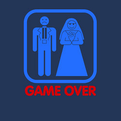 Свитшот хлопковый мужской Game over, цвет: тёмно-синий — фото 2