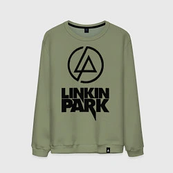 Свитшот хлопковый мужской Linkin Park, цвет: авокадо