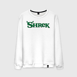 Свитшот хлопковый мужской Shrek: Logo, цвет: белый