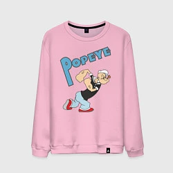Свитшот хлопковый мужской Popeye, цвет: светло-розовый