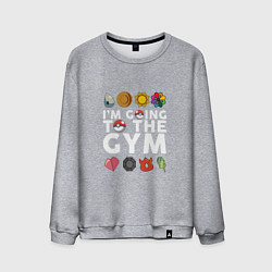 Мужской свитшот Pokemon Im going to the gym (white)