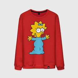 Свитшот хлопковый мужской Maggie Simpson, цвет: красный