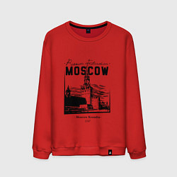 Свитшот хлопковый мужской Moscow Kremlin 1147, цвет: красный