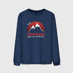 Свитшот хлопковый мужской Twin Peaks: Pie & Murder, цвет: тёмно-синий