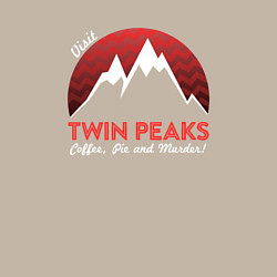 Свитшот хлопковый мужской Twin Peaks: Pie & Murder, цвет: миндальный — фото 2