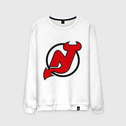 Свитшот хлопковый мужской New Jersey Devils, цвет: белый
