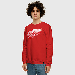 Свитшот хлопковый мужской Detroit Red Wings, цвет: красный — фото 2