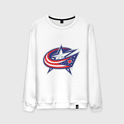 Свитшот хлопковый мужской Columbus Blue Jackets, цвет: белый