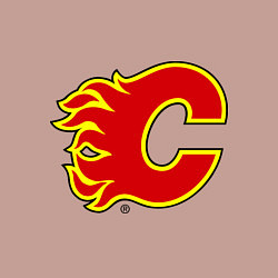 Свитшот хлопковый мужской Calgary Flames, цвет: пыльно-розовый — фото 2