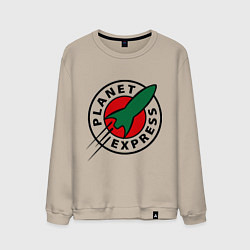 Свитшот хлопковый мужской Planet Express, цвет: миндальный