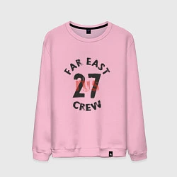 Свитшот хлопковый мужской Far East 27 Crew, цвет: светло-розовый