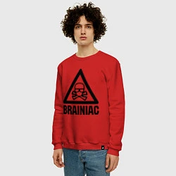 Свитшот хлопковый мужской Brainiac, цвет: красный — фото 2