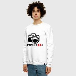 Свитшот хлопковый мужской Paparazzi, цвет: белый — фото 2